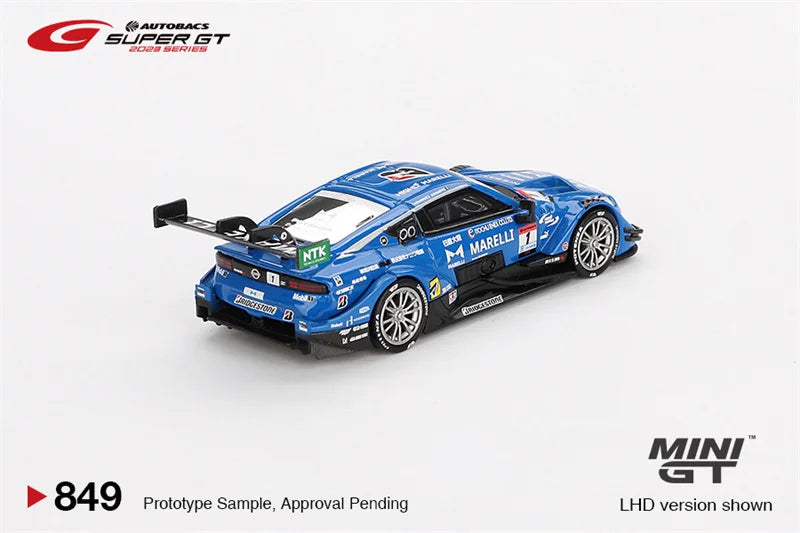 MINI GT 1:64 Z GT500 #1 MARELLI IMPUL Z Blue Diecast Model Car
