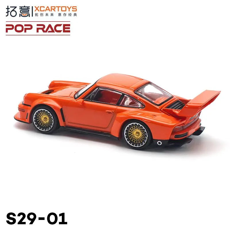 Xcartoys x POP RACE 1:64 SIHGER DLS Orange Diecast Model Car