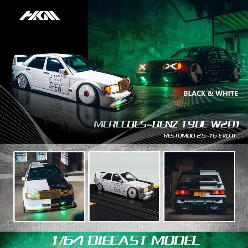 **Pre-Order** HKM Premium 1:64 MB 190E W201 2.5-16 Evo II Restmod limited999 Diecast Model Car
