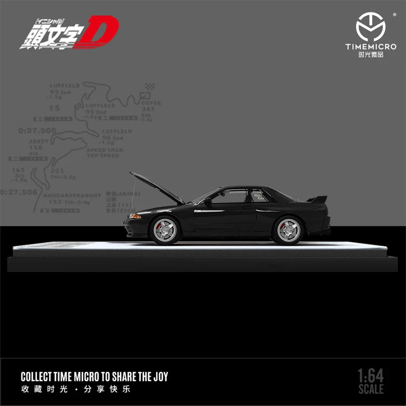 Time Micro 1:64 GTR32 Black /Initial D Limited 999 Diecast Model Car