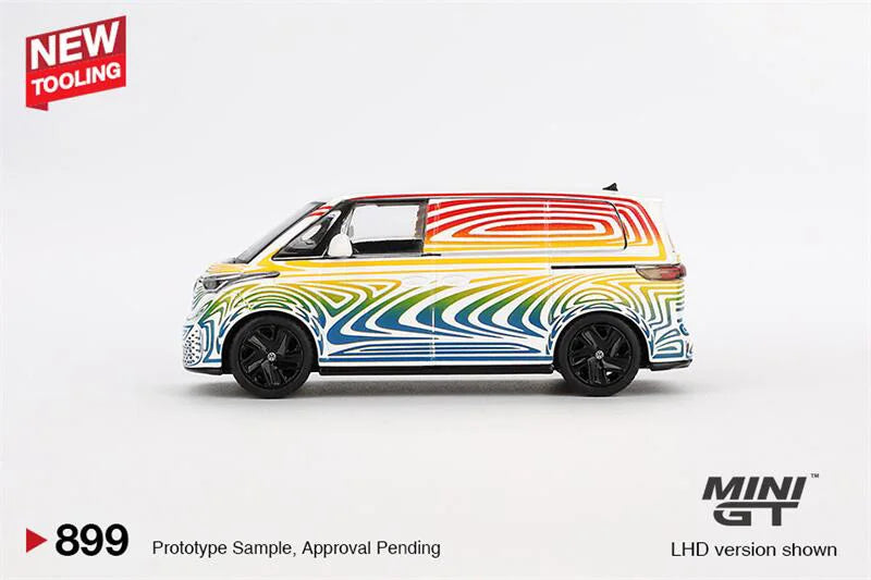MINI GT 1:64 ID. Buzz Prototype Rainbow LHD Diecast Model Car