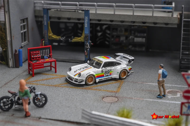 Star Models 1:64 RWB 930 GT Red / White Apple Collection Miniature DieCast Model Car