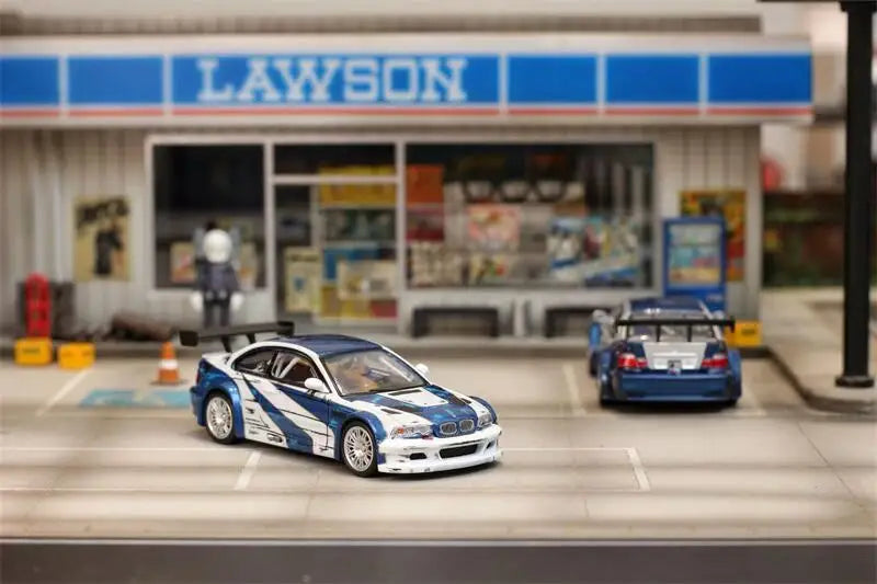 PreSale Ghost Player 1:64 M3 E46 Need for Speed Silver / White Blue Die-Cast Car Model Collection Miniature Gift collection disp
