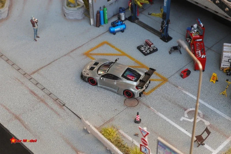 Star Model 1:64 LBSilhouette Works 458 GT Raw Special Die-Cast Car Model Collection Miniature