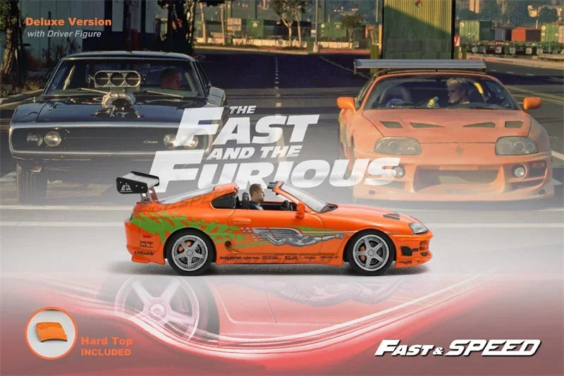 Fast Speed FS 1:64 Supra Targa A80 FNF Orange limited999 Diecast Model Car