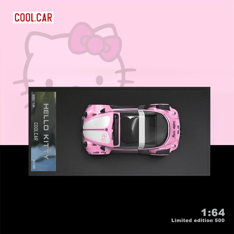 Cool Car 1:64 Beetle kitty Light pink / Dark Pink limited500 Diecast Model Car