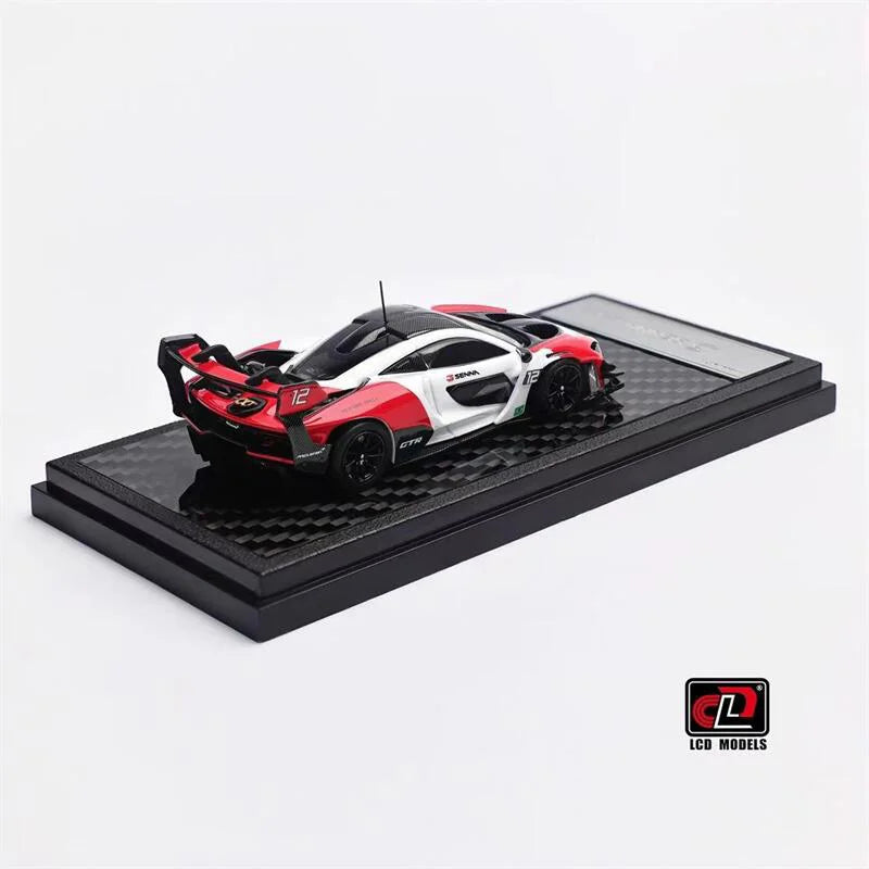 PreSale LCD 1:64 Senna GTR Red White Collection Miniature DieCast Model Car