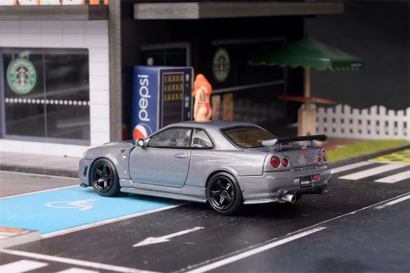 Motorhelix MH 1:64 Skyline GT-R Mk5 R34 Nismo Z-Tune limited699 Diecast Model Car