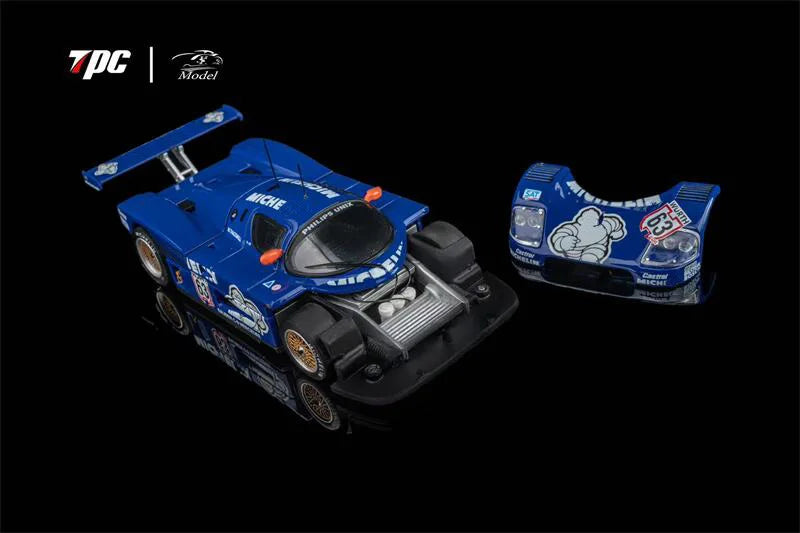 TPC x YS YONGSHENG 1:64 Sauber C9 1988 Le Mans Black / Blue Collection Miniature DieCast Model Car