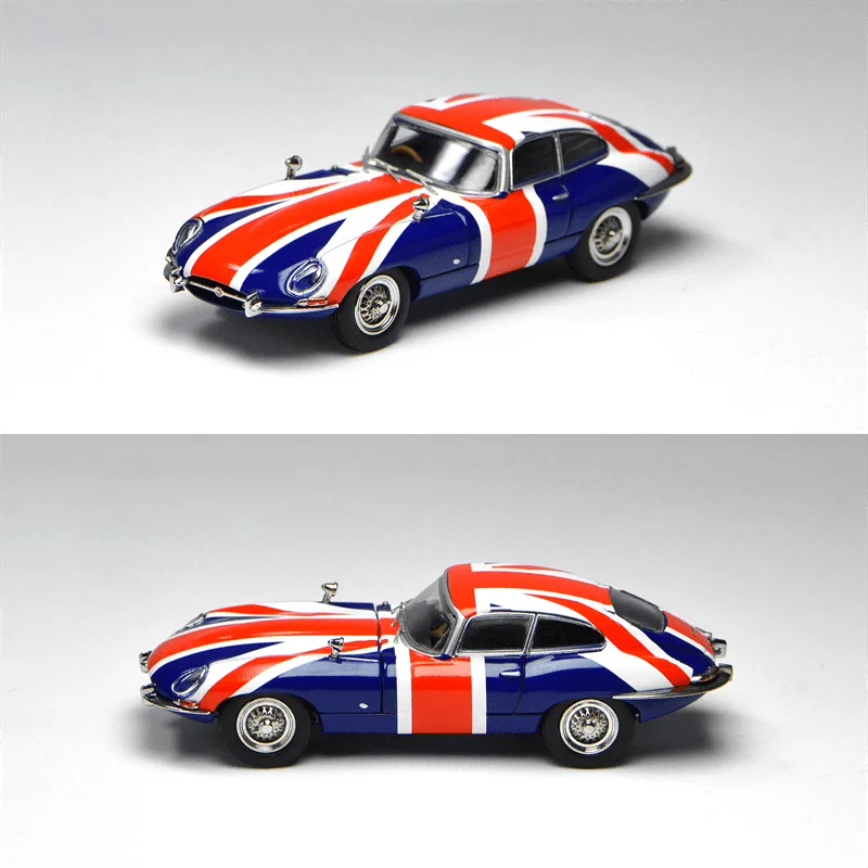 GFCC 1:64 Jaguar E-Type the Union flag Diecast Model Car
