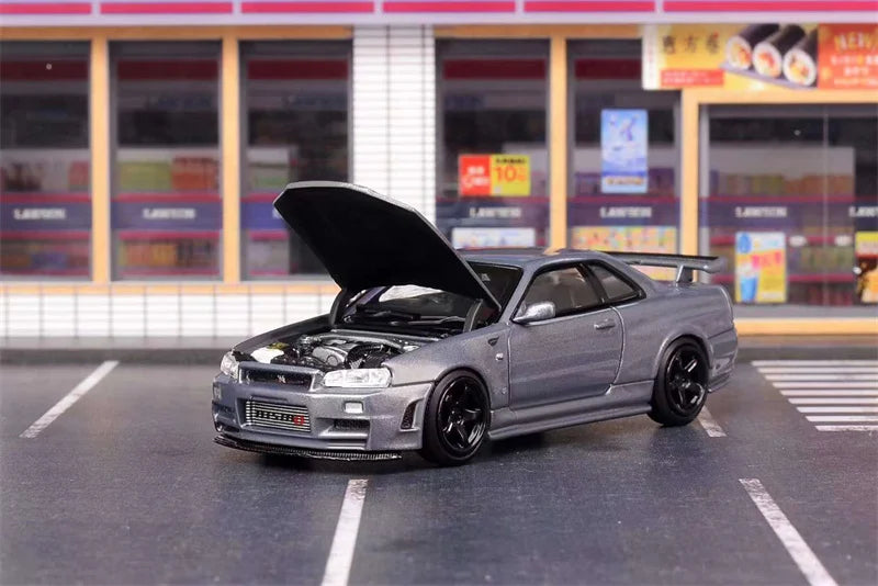 Motorhelix MH 1:64 Skyline GT-R Mk5 R34 Nismo Z-Tune limited699 Diecast Model Car