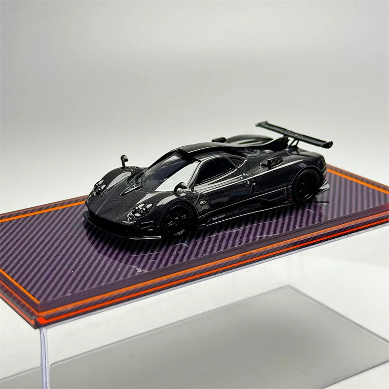 U2 1:64 pagani 760LH Black / Blue carbon limited299 Resin Model Car