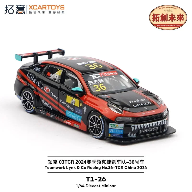Xcartoys 1:64 Teamwork Lynk & Co Racing No.36-TCR China 2024 Die-Cast Car Models