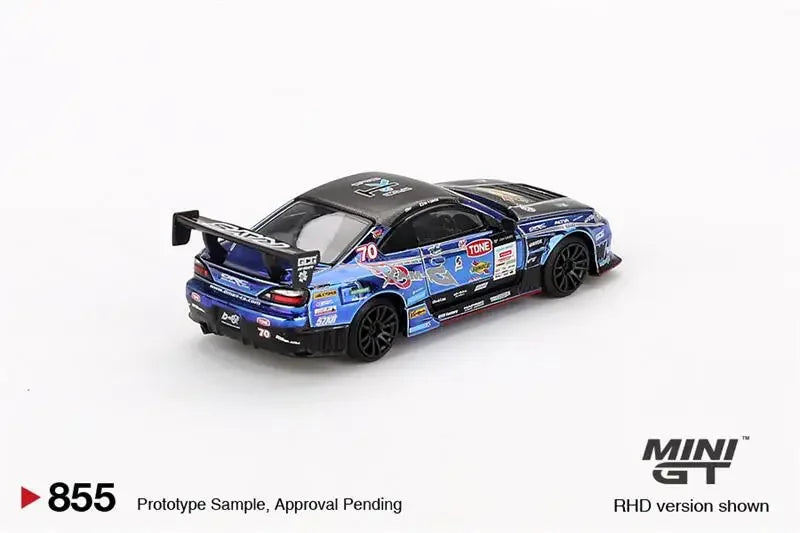 MINI GT 1:64 Silvia S15 D-MAX #70 Racing 2023 RHD Blister Package Diecast Model Car