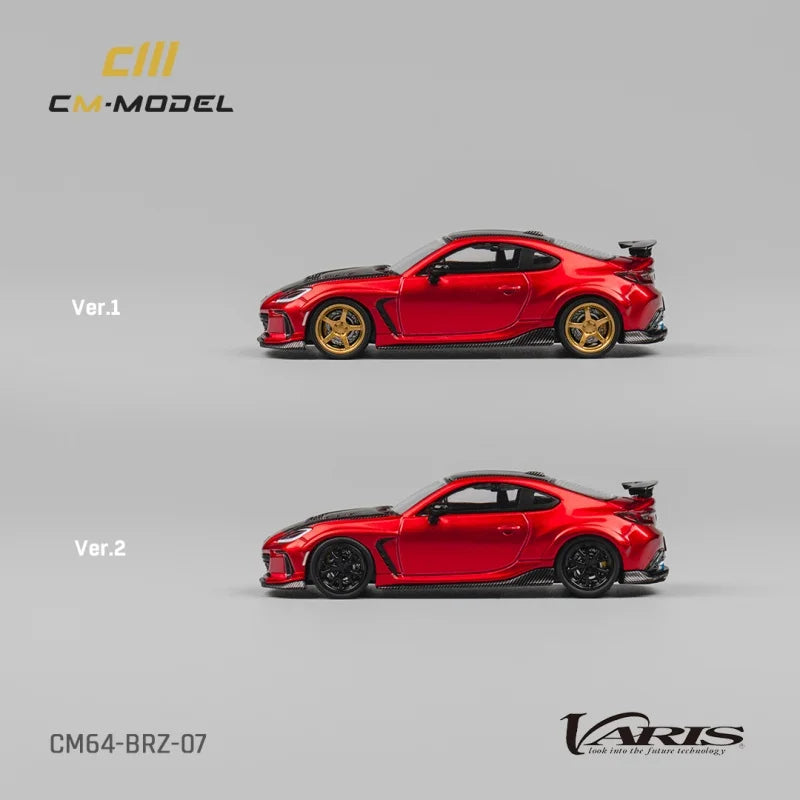 PreSale CM MODEL 1:64 BRZ Varis Metallic Red Collection Miniature DieCast Model Car