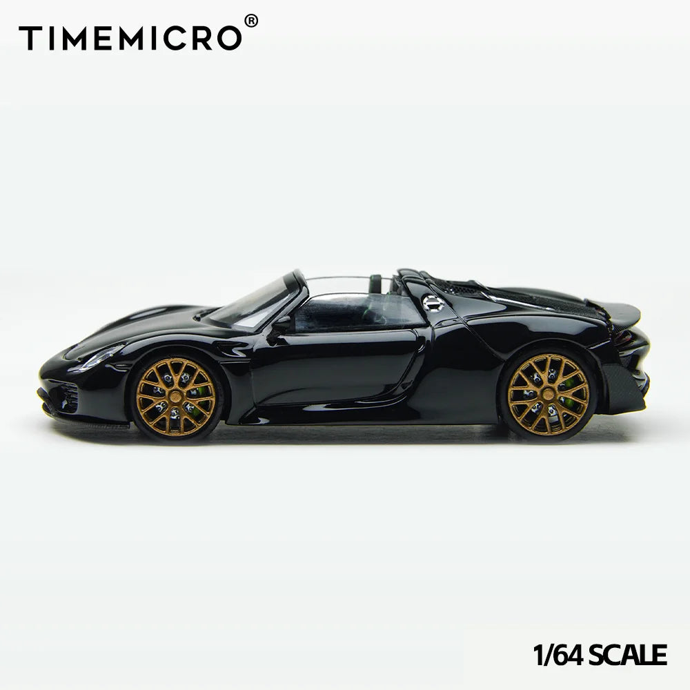 Time Micro 1:64 918 Spyder Convertible Black Collection Miniature Diecast Metal Model Car