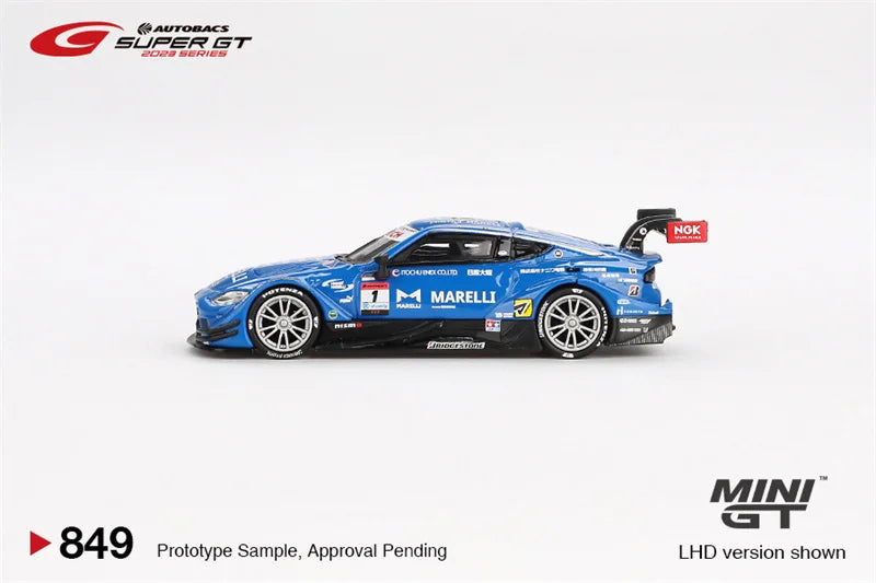 MINI GT 1:64 Z GT500 #1 MARELLI IMPUL Z Blue Diecast Model Car
