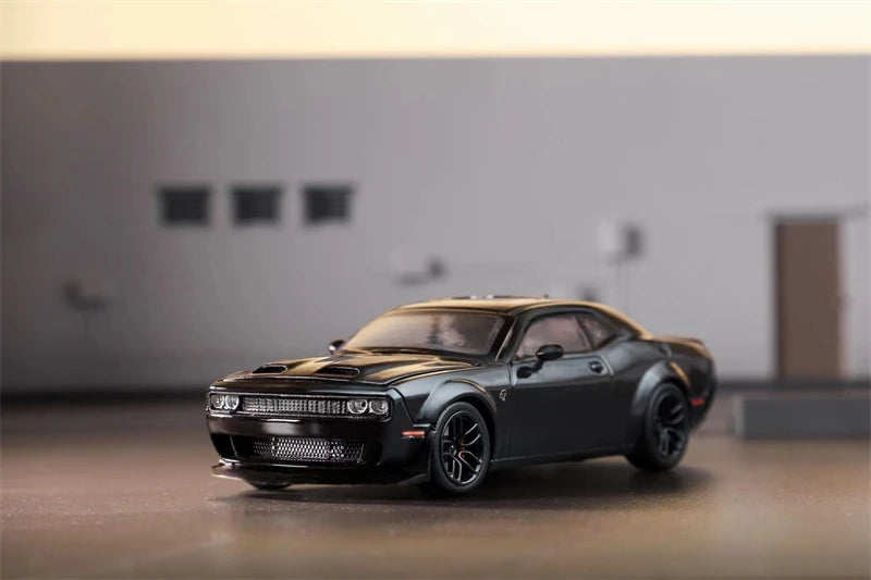 SH Stance Hunters 1:64 Dodge SRT Hellcat Metallic Grey Diecast Model Car