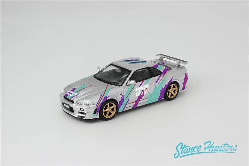 Stance Hunters SH 1:64 Skyline R34 GTR Z Tune Nismo Diecast Model Car