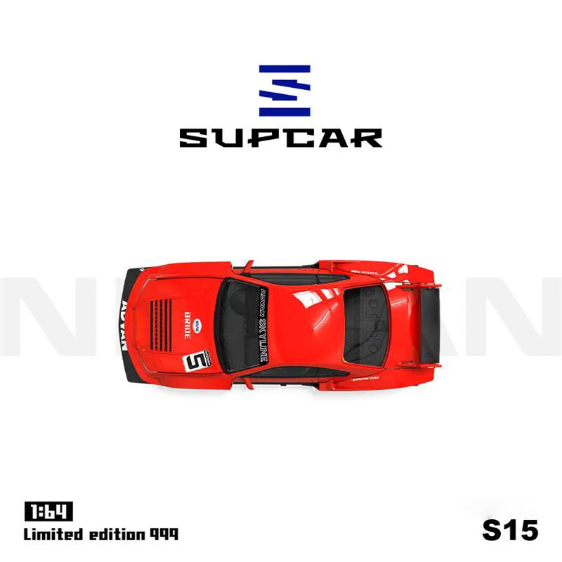 SUPCAR SC 1:64 S15 Red Black limited999 Diecast Model Car