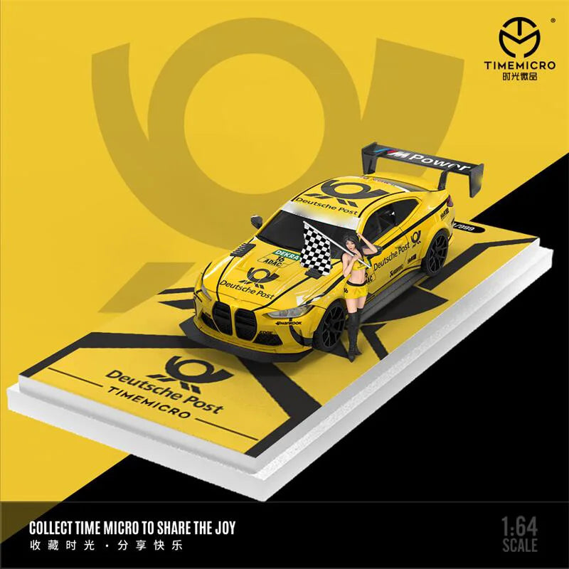 TimeMicro 1:64 M4 Red Yellow / Deutsche Post limited999 Diecast Model Car