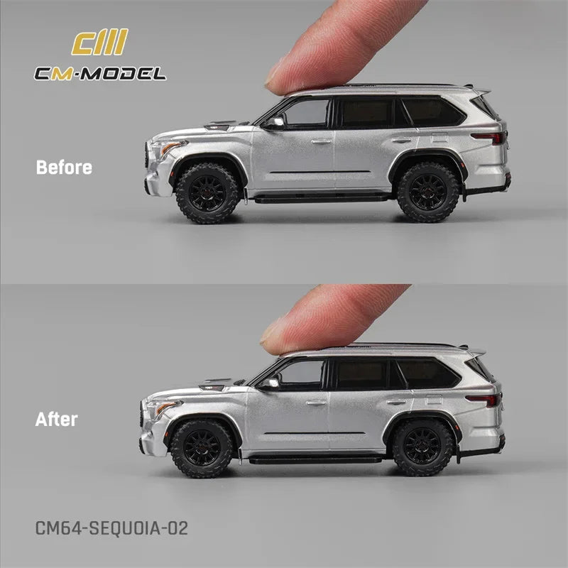 CM MODEL 1:64 Sequoia Silver Die-Cast Car Model Collection Miniature