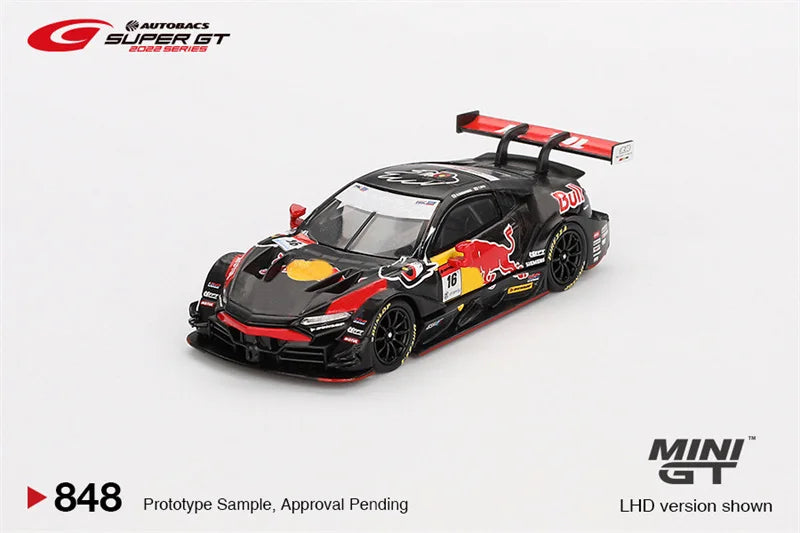 MINI GT 1:64 NSX-GT Type S GT500 #16 RB Black Diecast Model Car