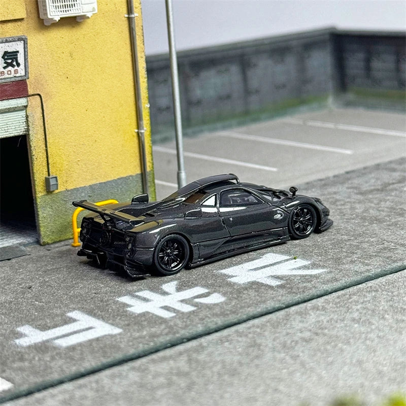 U2 1:64 pagani 760LH Black / Blue carbon limited299 Resin Model Car