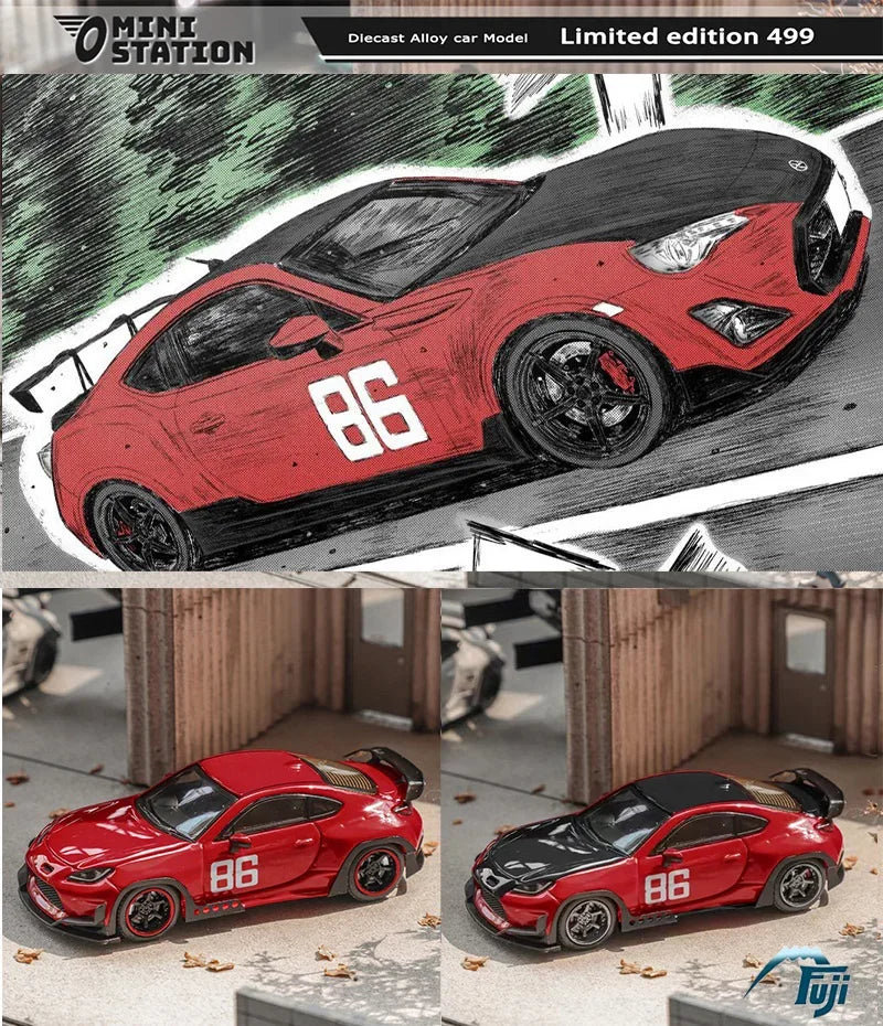 新品 トヨタ GR86 1/64 パンデム ミニカー MFゴースト仕様ゼッケン Pre-Order** Mini Station x Fuji 1:64 Pandem GR86 ZN8 2022 MF