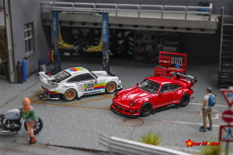 Star Models 1:64 RWB 930 GT Red / White Apple Collection Miniature DieCast Model Car