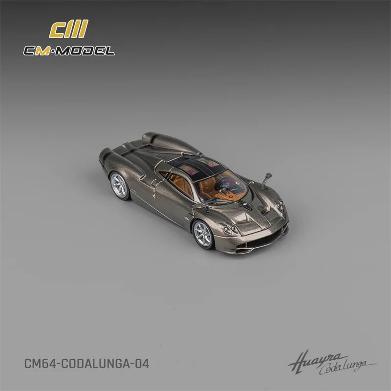 CM MODEL 1:64 Pagani Codalunga Metal gun gray Diecast Model Car