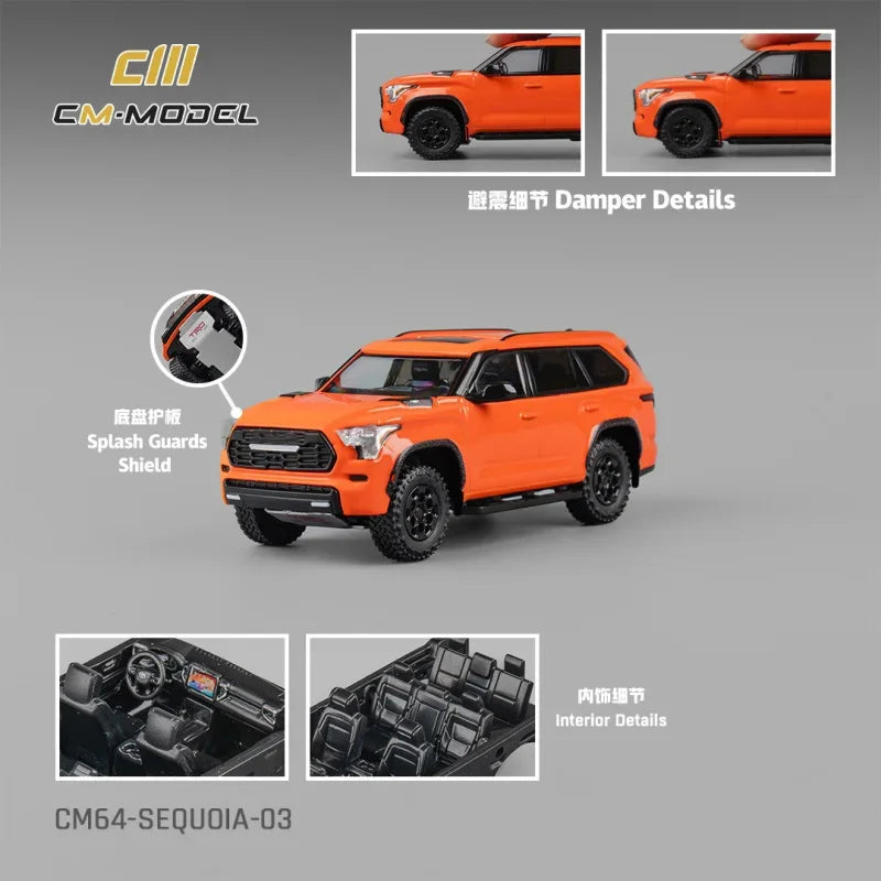 CM MODEL 1:64 Sequoia Orange Die-Cast Car Model Collection Miniature