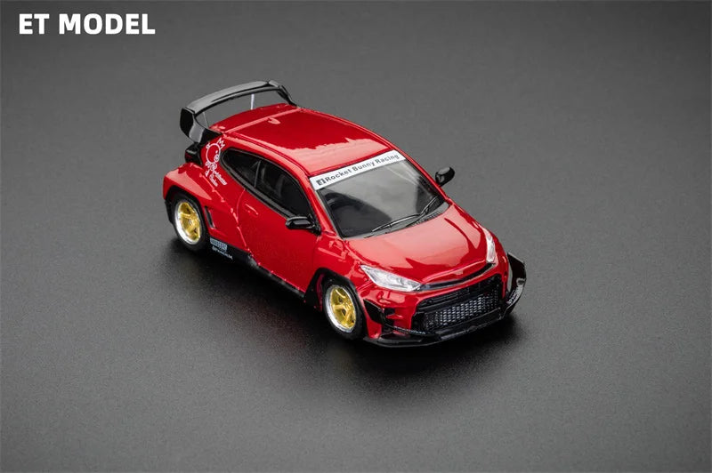 ET Model x Fuji 1:64 GR Yaris Pandem Rocket Bunny wide body Hot hatch limited499 Diecast Model Car