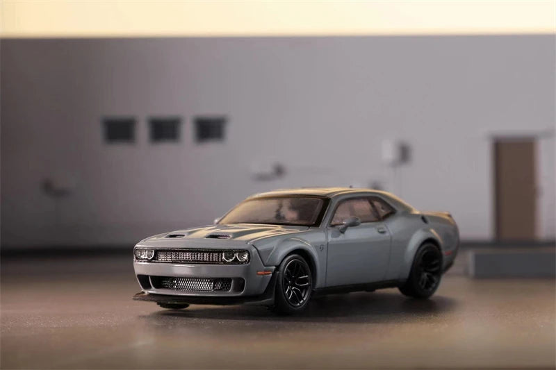 SH Stance Hunters 1:64 Dodge SRT Hellcat Metallic Grey Diecast Model Car