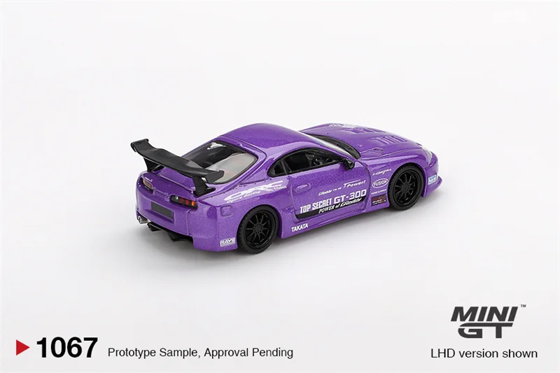MINI GT 1:64 Top Secret Supra A80 GT-300 Purple 1067 Diecast Model Car