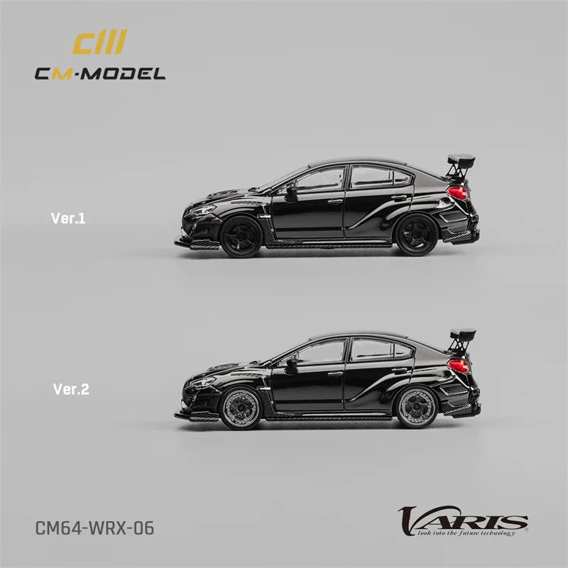 CM MODEL 1:64 Varis WideBody 2.0 Chome Black Diecast Model Car