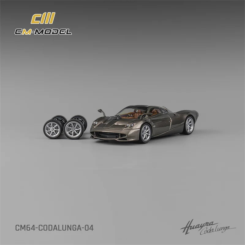 CM MODEL 1:64 Pagani Codalunga Metal gun gray Diecast Model Car