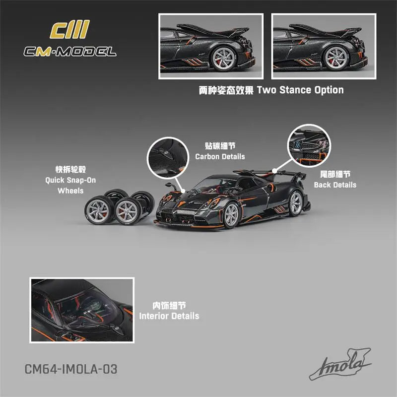 CM MODEL 1:64 Imola Metallic Gray Diecast Model Car