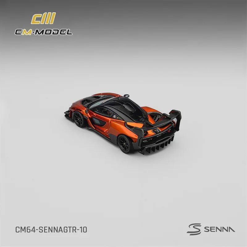 PreSale CM MODEL 1:64 SennaGTR Volcano orange Die-Cast Car Model Collection Miniature