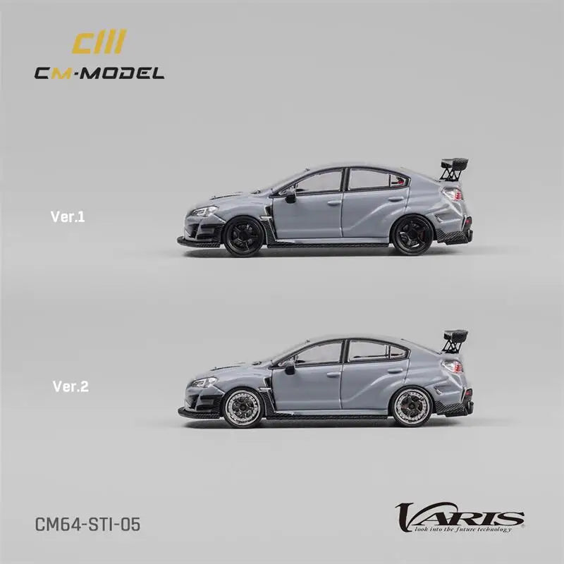CM MODEL  1:64 STI Varis Widebody 1.0 Gray Diecast Model Car