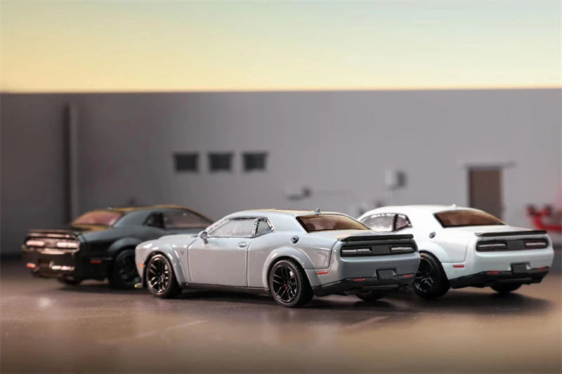 SH Stance Hunters 1:64 Dodge SRT Hellcat Metallic Grey Diecast Model Car