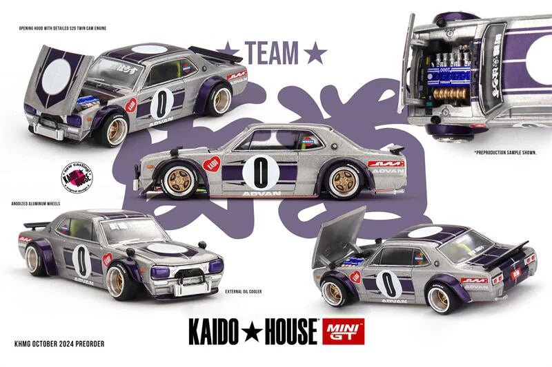 Kaido House x MINI GT 1:64 Skyline GT-R (KPGC10) Kaido Works V1 Diecast Model Car