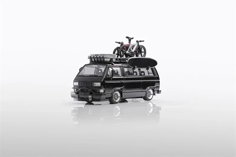 BSC & MORTAL 1:64 T3 BBS black / MATT GRAY Die-Cast Car Model Collection Miniature