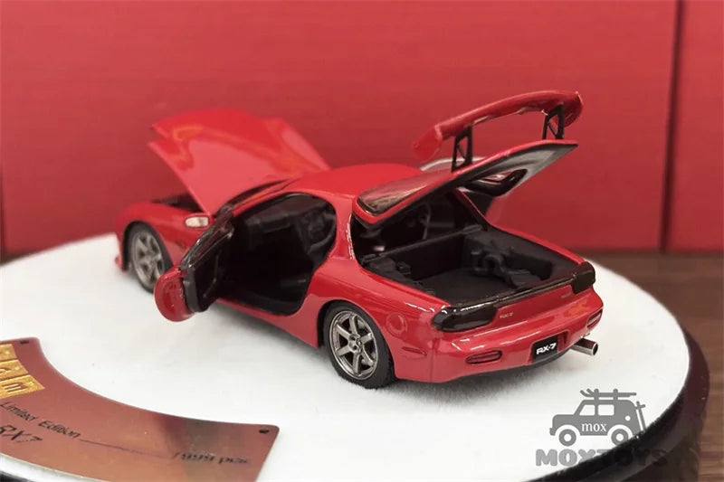 PGM 1:64 RX7 Red limited999 Diecast Model Car