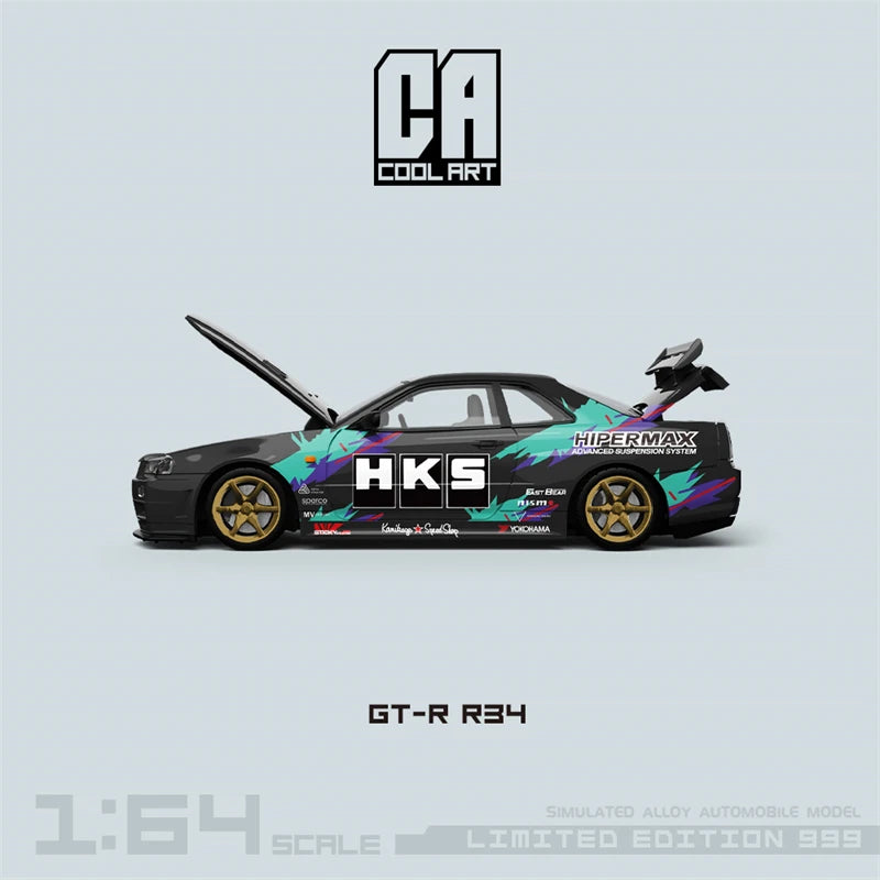 Time Micro COOL ART 1:64 R34 Limited999 Diecast Model Car