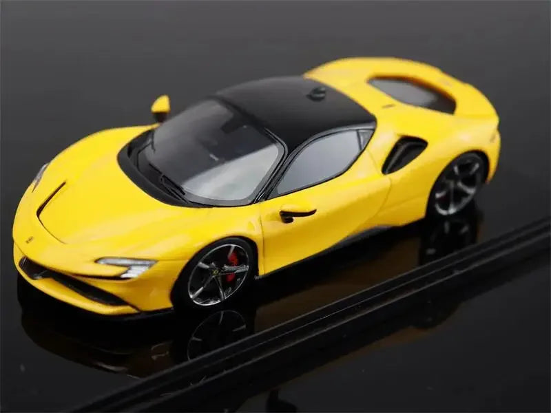 LF Model 1:64 Novitec SF90 Yellow limited699 Diecast Model Car
