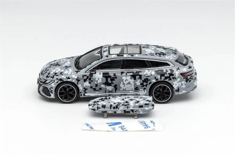 **Pre-Order** GCD 1:64 Arteon R /CC Shooting Brake Grayscale Camouflage LHD Diecast Model Car