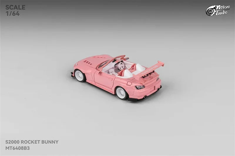 Micro Turbo 1:64 ROCKET BUNNY S2000 Valentine's Day Limited Version Pink limited999 Diecast Model Car