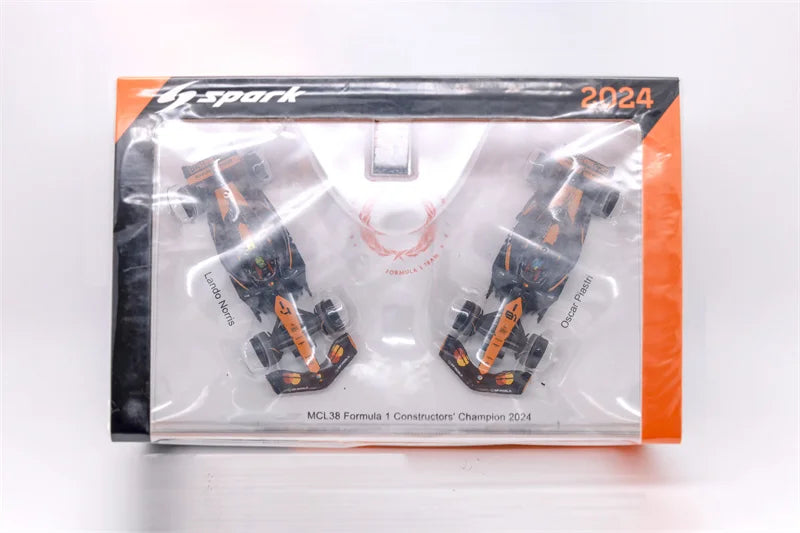 Spark 1:64 MCL38 No.4 & 81 Constructor Champion F1 2024 two cars set Diecast Model Car