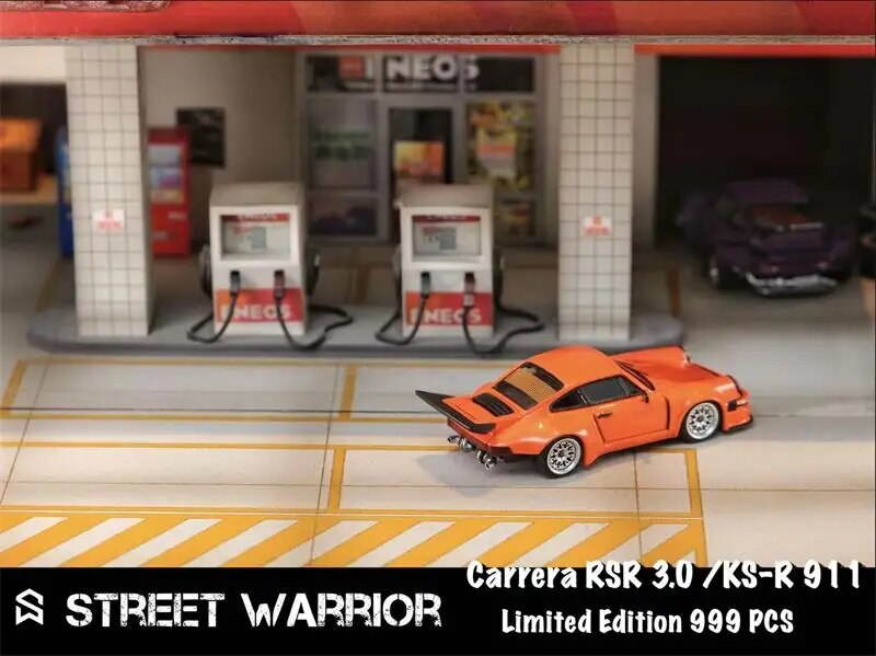 Street Weapon SW 1:64 Carrera RSR 3.0 KS-R 911 Orange limited999 Diecast Model Car